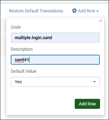 The option to add a row for customer labels.