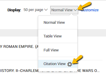 Image of Citation View options
